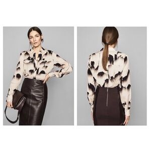 Reiss Casper glacier blouse
